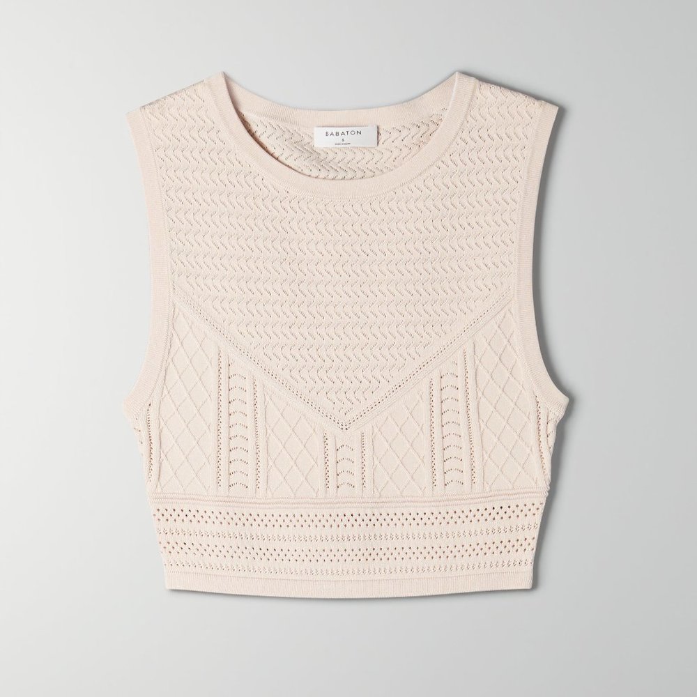 Ivy Pointelle Cropped Tank - As Seen on Bachelorette